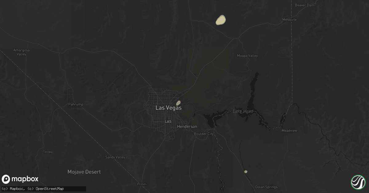 Hail map in Nellis Afb, NV on August 12, 2026