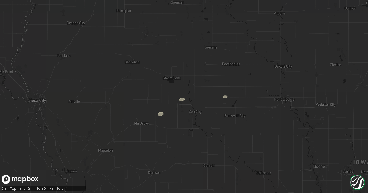 Hail map in Nemaha, IA on August 12, 2026
