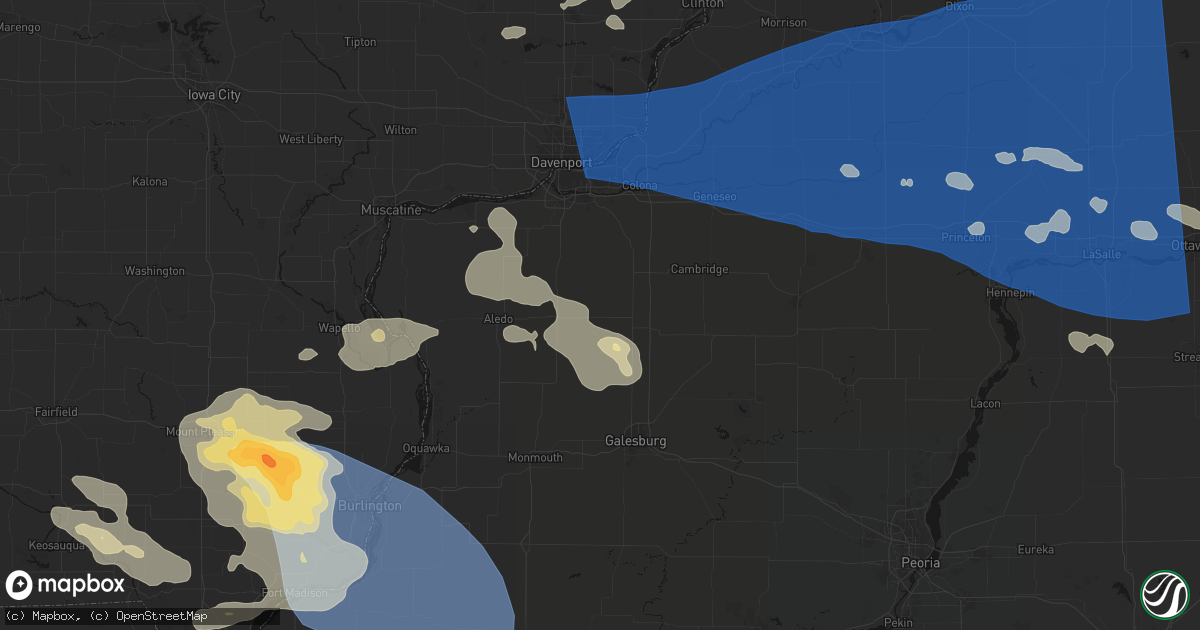 Hail map in New Windsor, IL on August 12, 2026