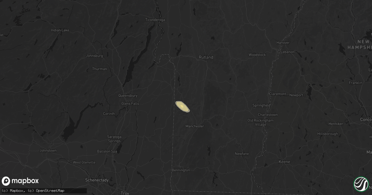 Hail map in Pawlet, VT on August 12, 2026