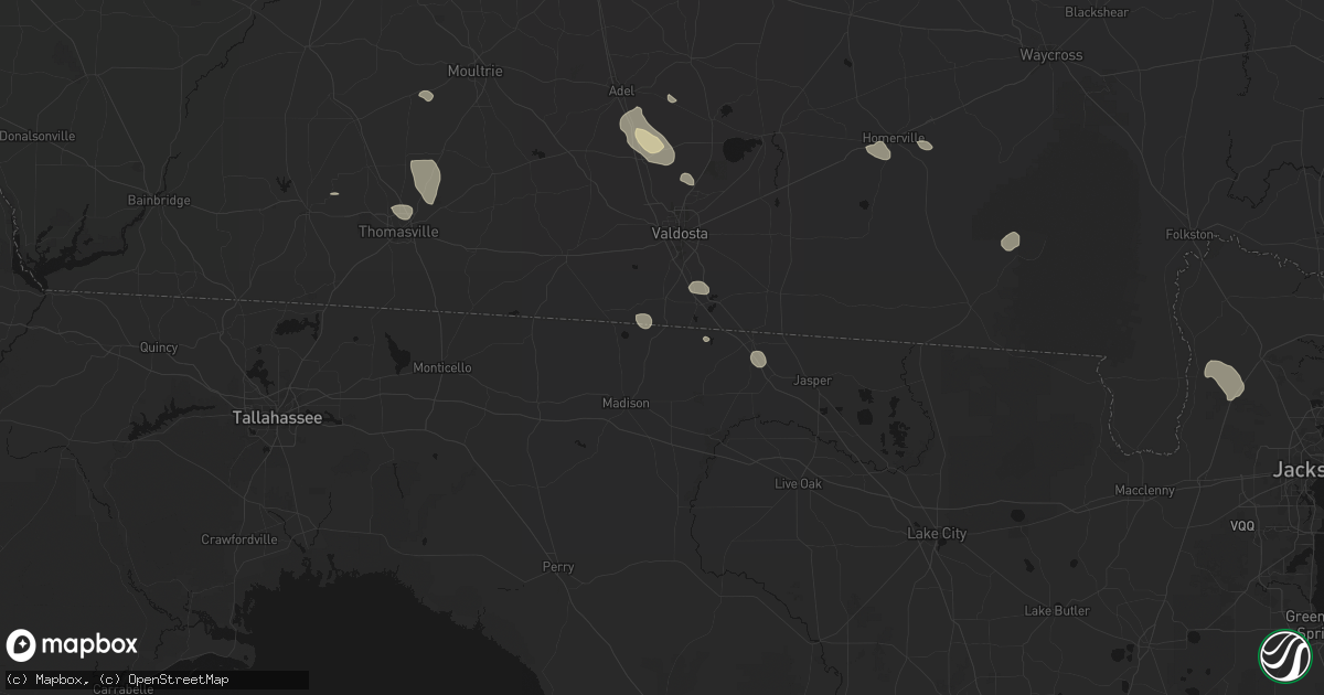 Hail map in Pinetta, FL on August 12, 2026