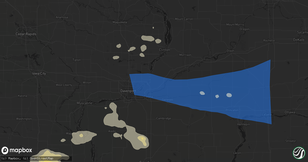 Hail map in Port Byron, IL on August 12, 2026