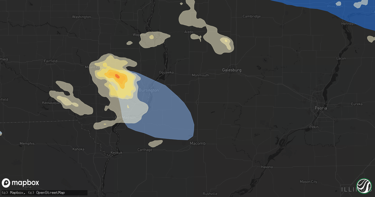 Hail map in Smithshire, IL on August 12, 2026