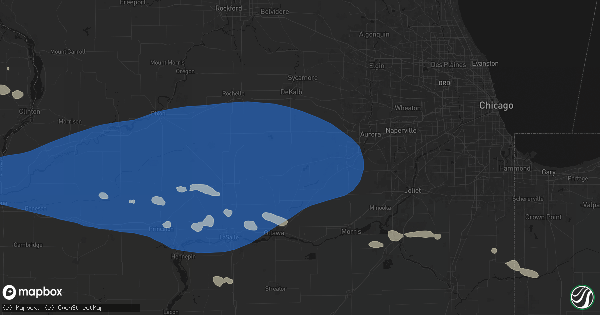 Hail map in Somonauk, IL on August 12, 2026