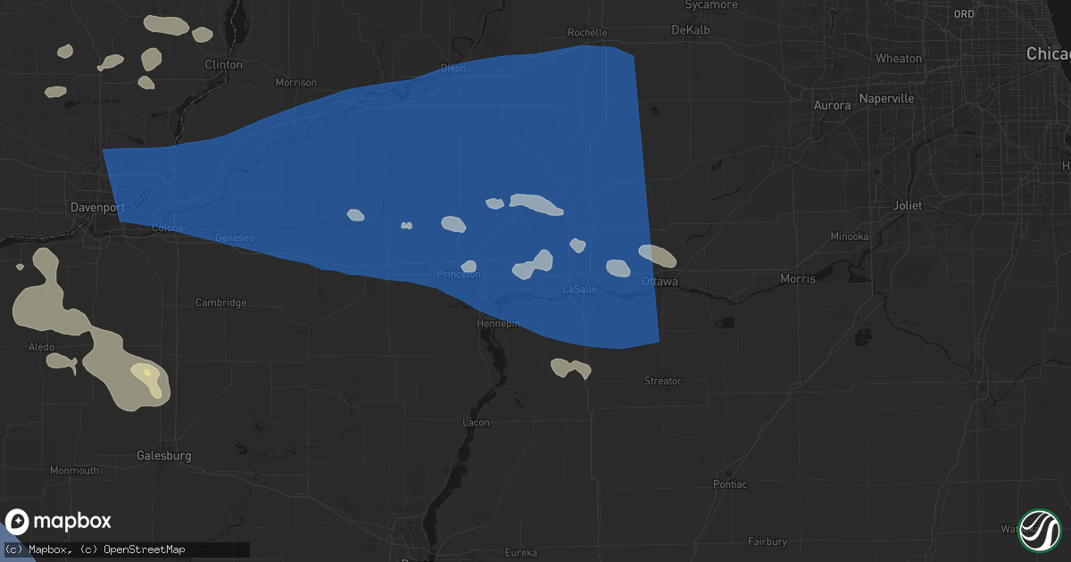 Hail map in Spring Valley, IL on August 12, 2026