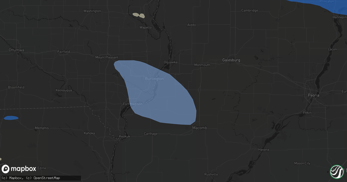 Hail map in Stronghurst, IL on August 12, 2026