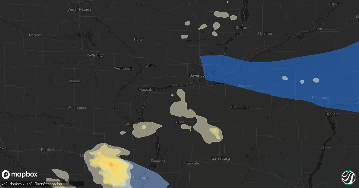 Hail map in Taylor Ridge, IL on August 12, 2026