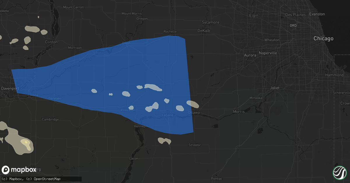 Hail map in Triumph, IL on August 12, 2026