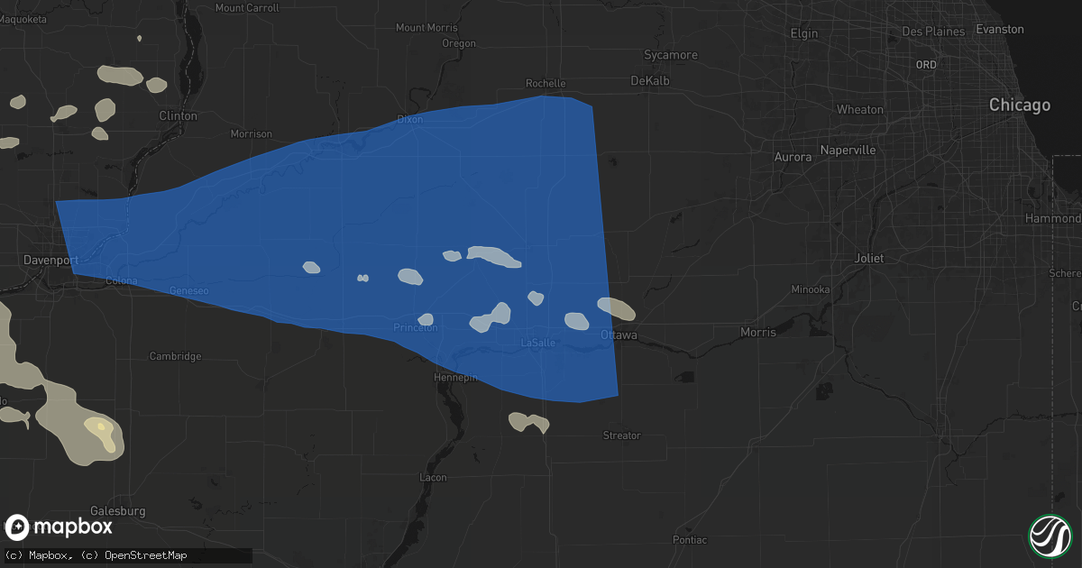 Hail map in Troy Grove, IL on August 12, 2026