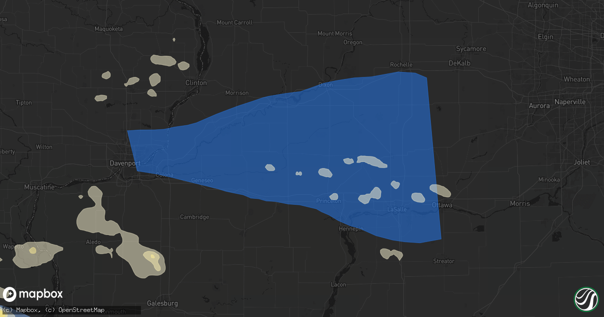 Hail map in Walnut, IL on August 12, 2026