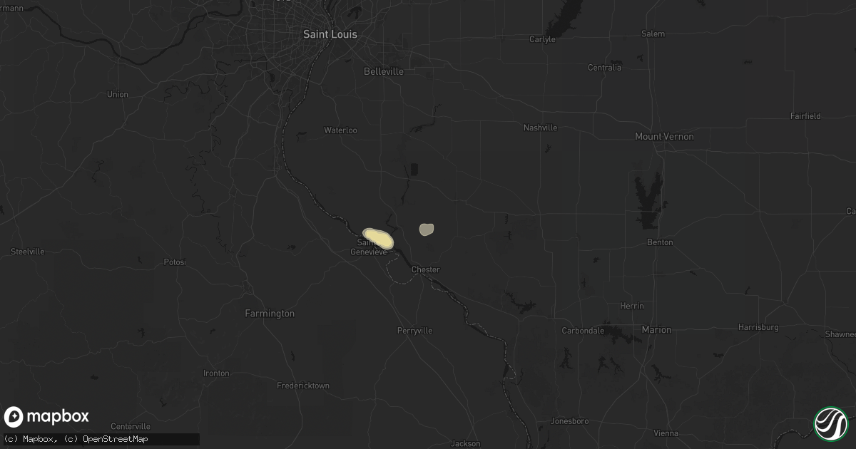 Hail map in Walsh, IL on August 12, 2026