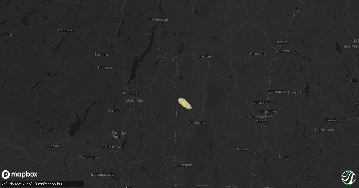 Hail map in West Pawlet, VT on August 12, 2026
