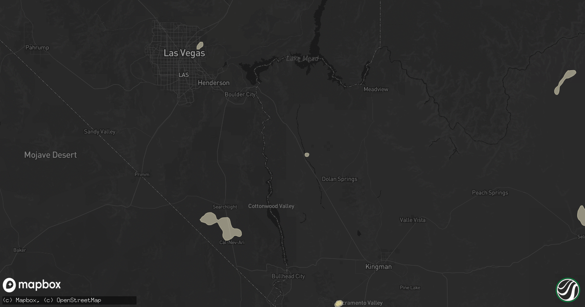 Hail map in Willow Beach, AZ on August 12, 2026