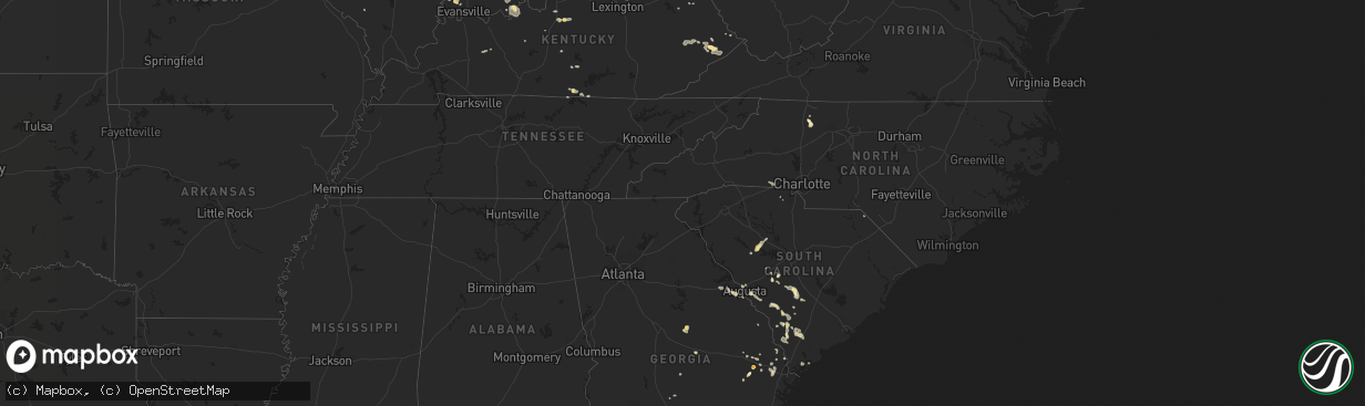 Hail map in Florida on August 13, 2011