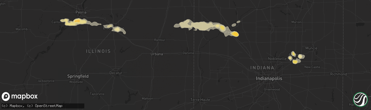 Hail map in West Lafayette, IN on August 13, 2011