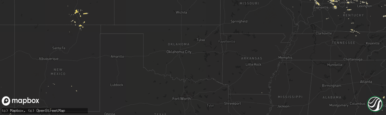 Hail map on August 13, 2011