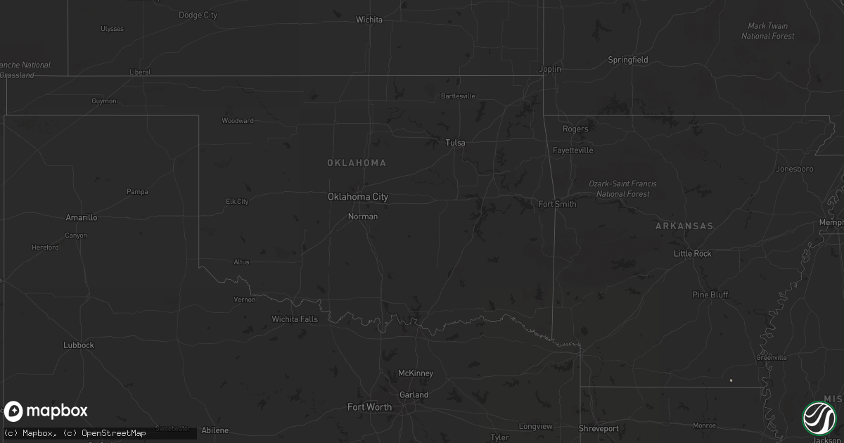 Hail map on August 13, 2011