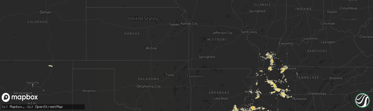 Hail map in Alabama on August 13, 2012