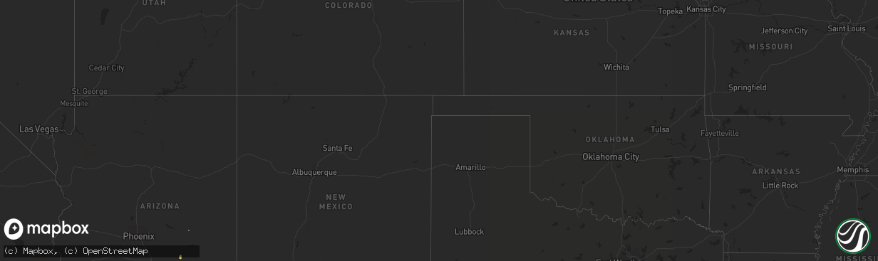 Hail map on August 13, 2014