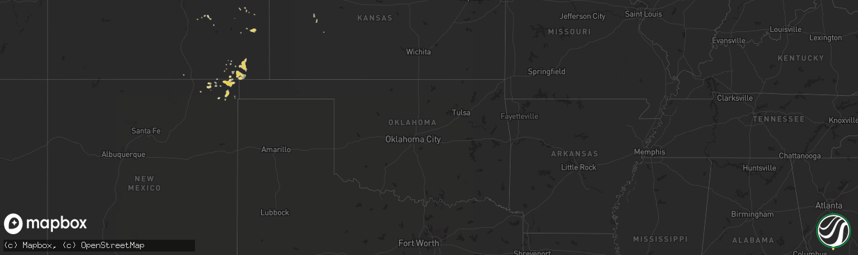 Hail map on August 13, 2015