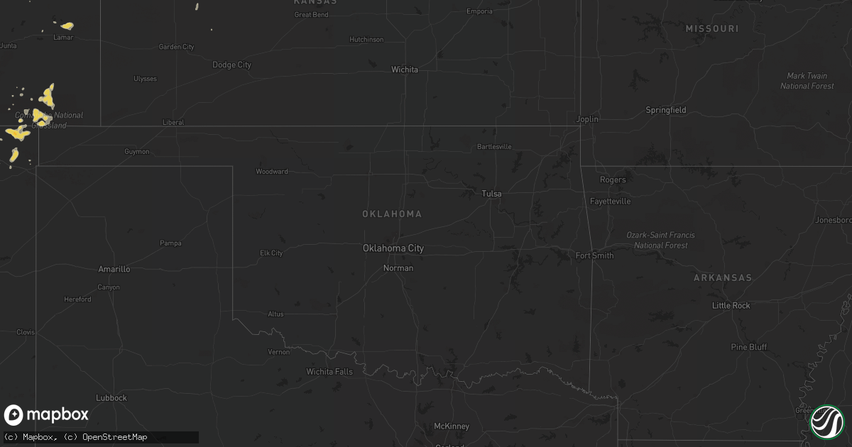 Hail map on August 13, 2015