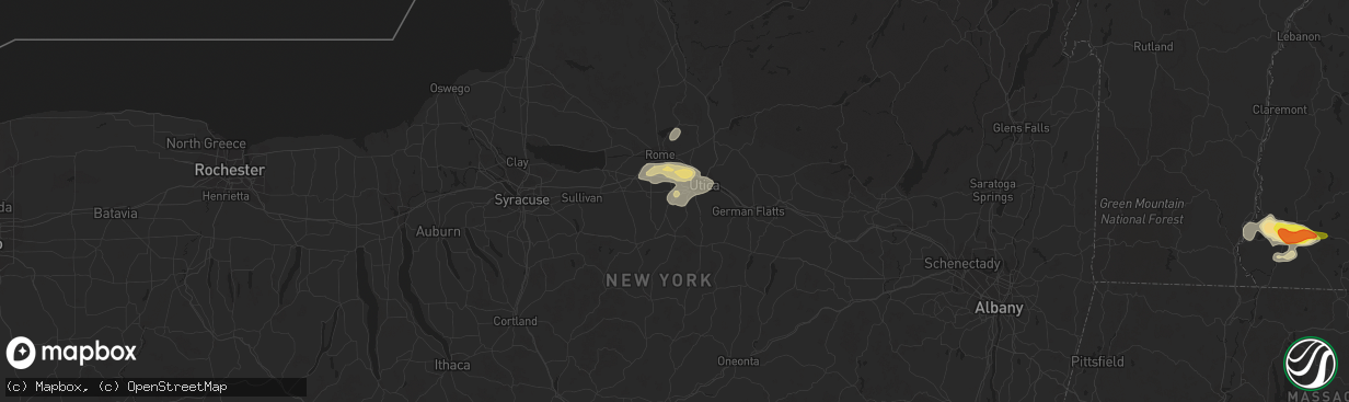 Hail map in Clinton, NY on August 13, 2016