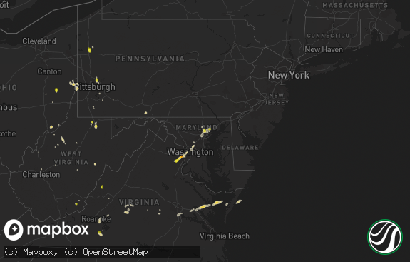 Hail map preview on 08-13-2018