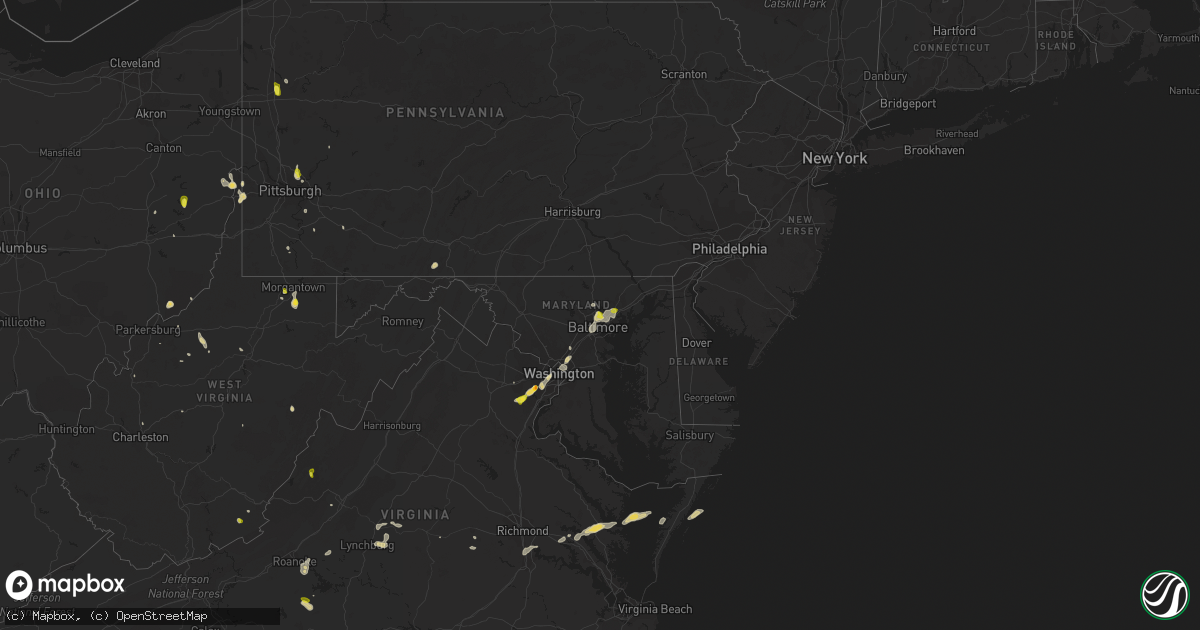 Hail map on August 13, 2018