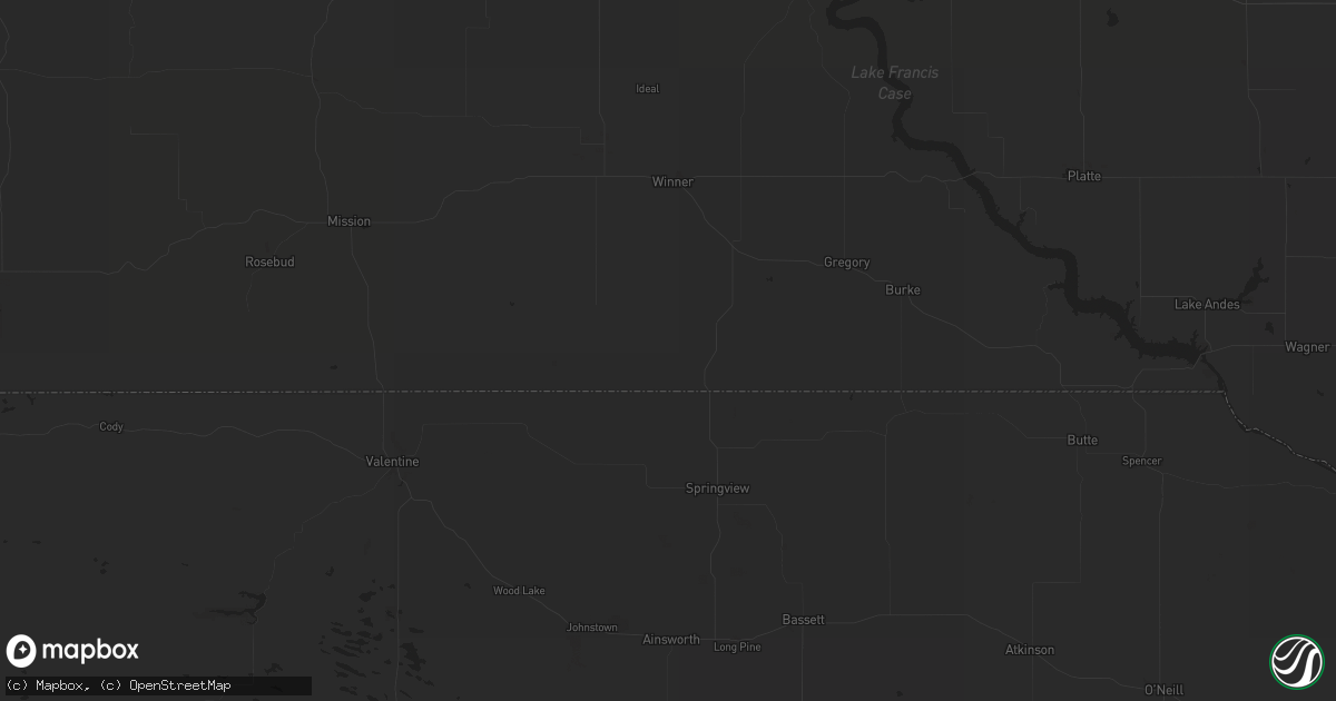 Hail map in Ashton, ID on August 13, 2022