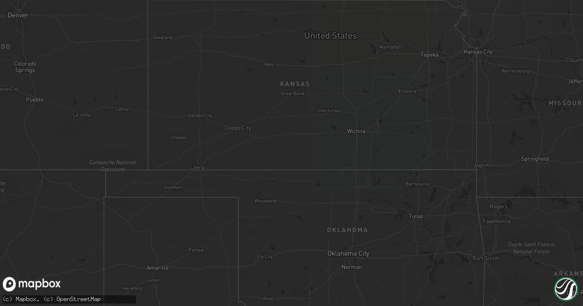 Hail map on August 13, 2022