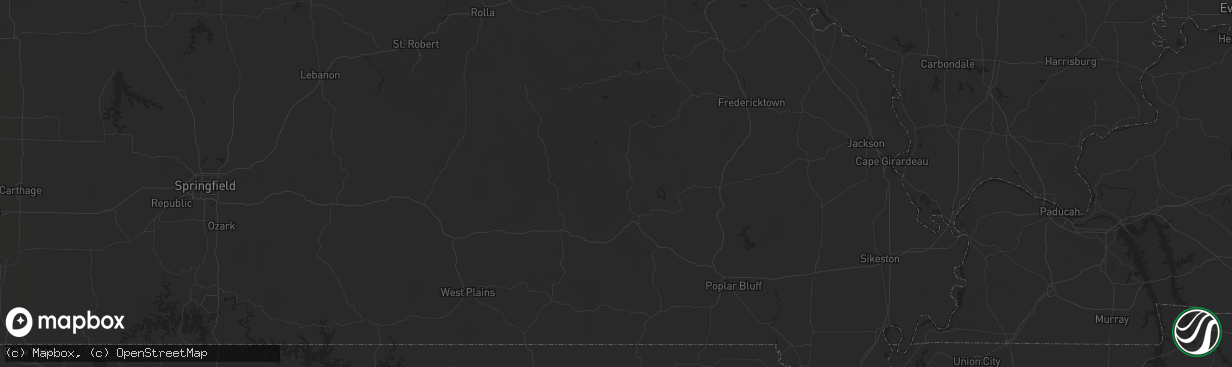 Hail map in Cole Camp, MO on August 13, 2023