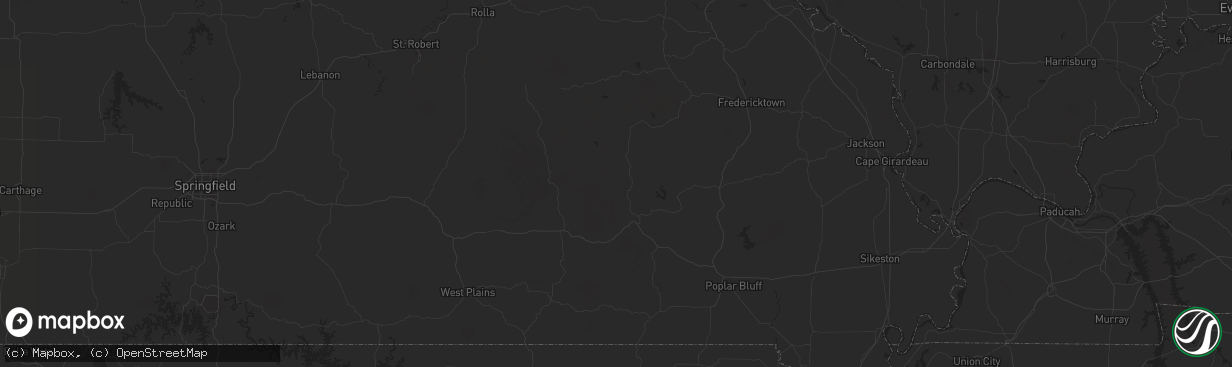 Hail map in Friendship, TN on August 13, 2023