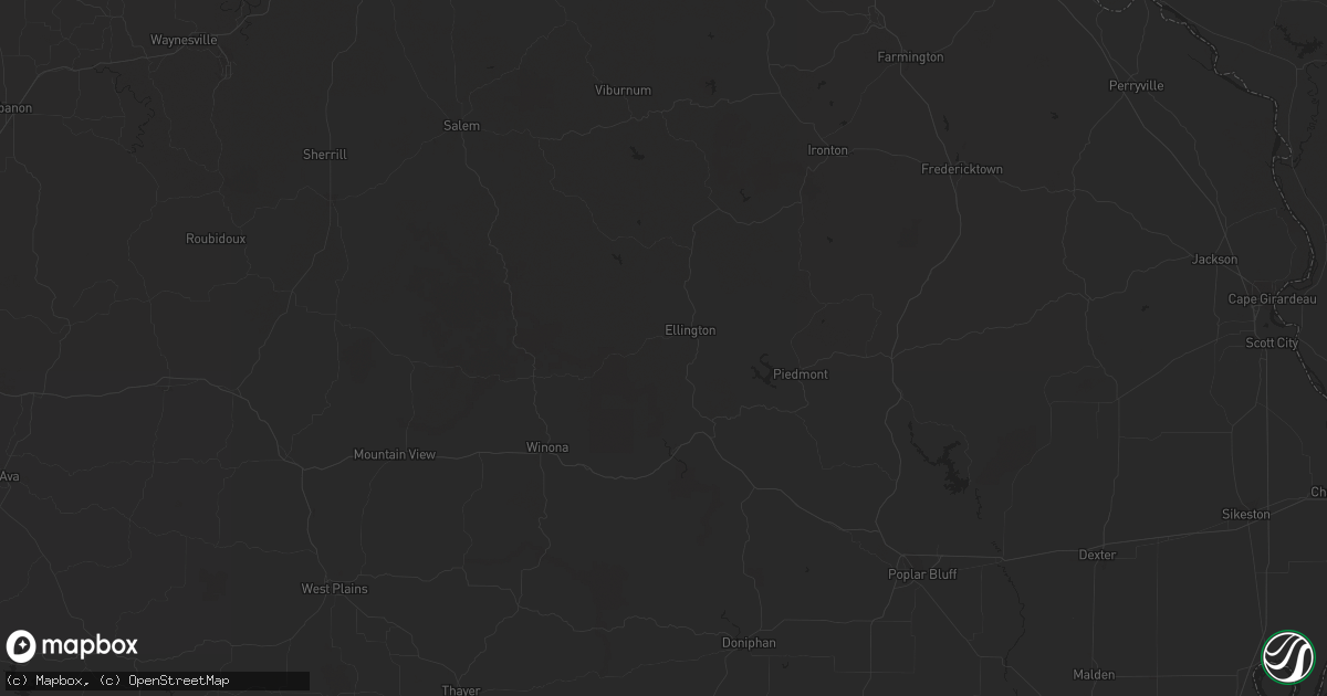 Hail map in Milan, TN on August 13, 2023