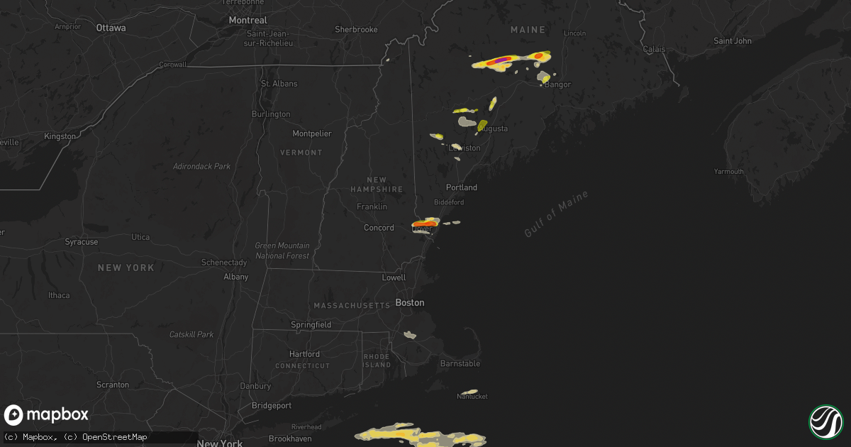 Hail map on August 13, 2023