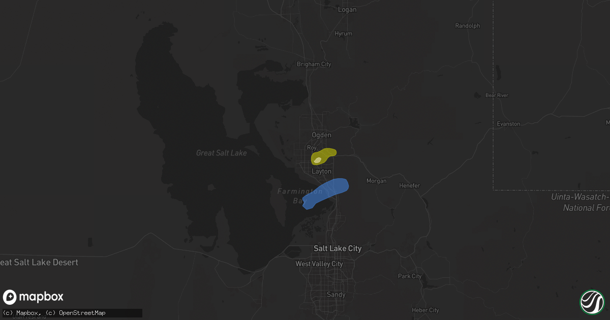 Hail map in Clearfield, UT on August 13, 2024