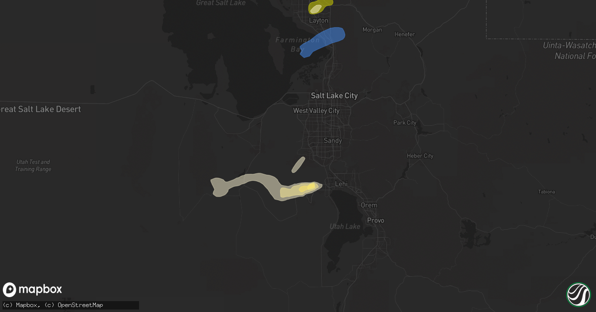 Hail map in Herriman, UT on August 13, 2024