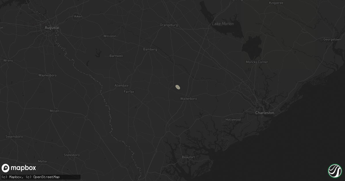 Hail map in Ruffin, SC on August 13, 2024
