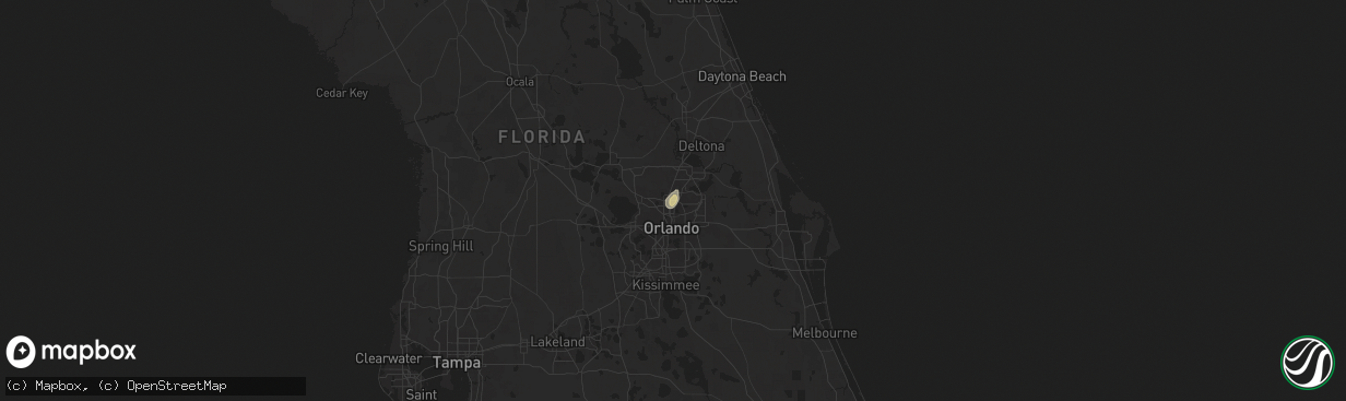 Hail map in Altamonte Springs, FL on August 13, 2025