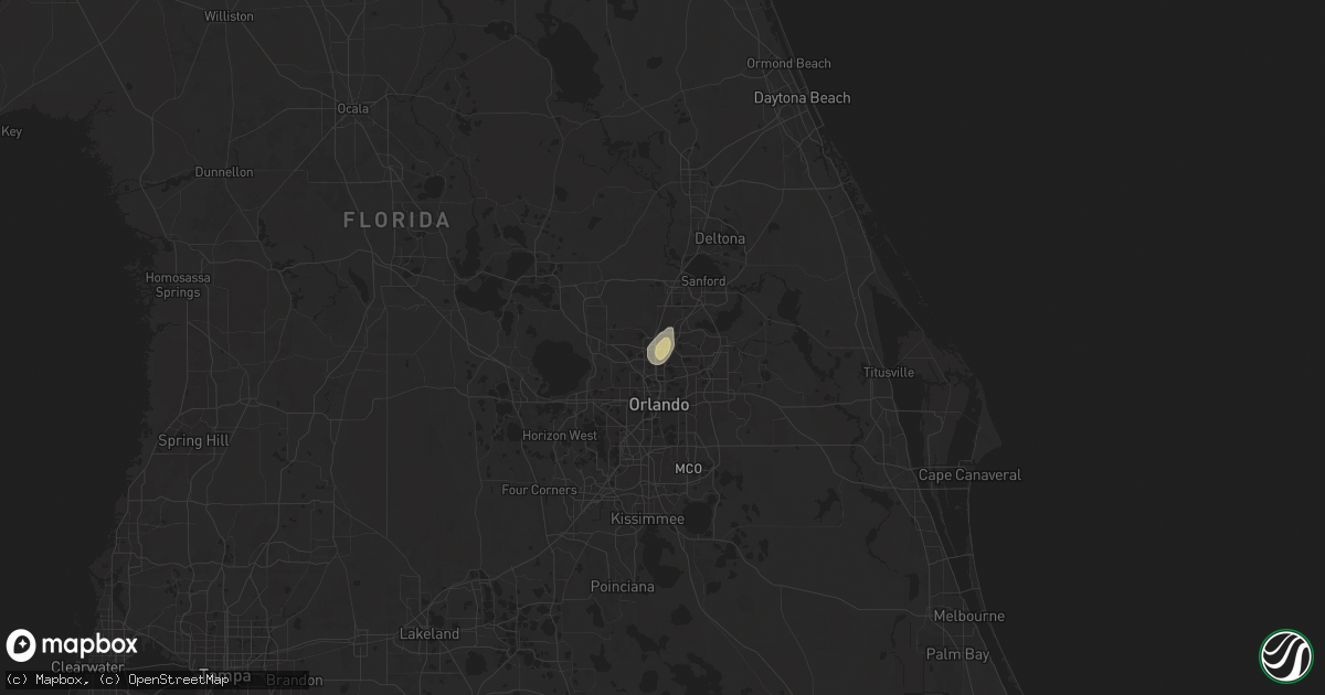 Hail map in Altamonte Springs, FL on August 13, 2025