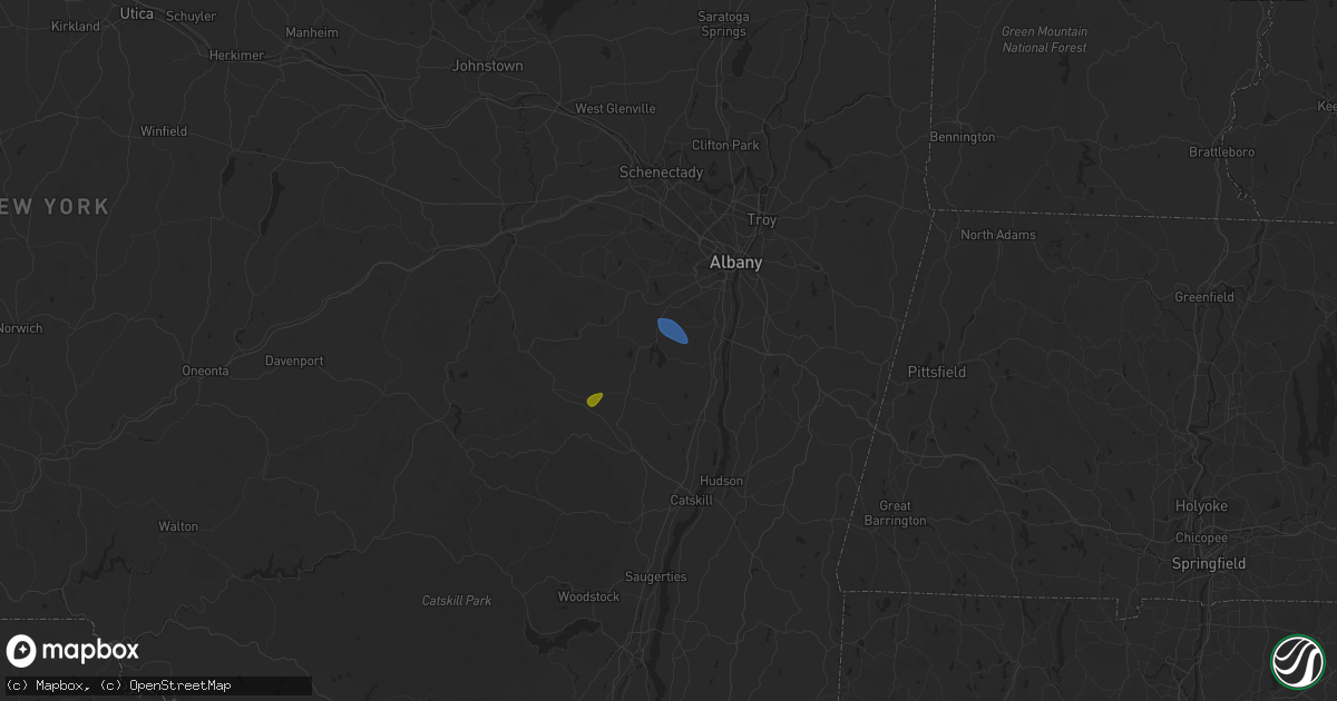 Hail map in Coeymans Hollow, NY on August 13, 2025
