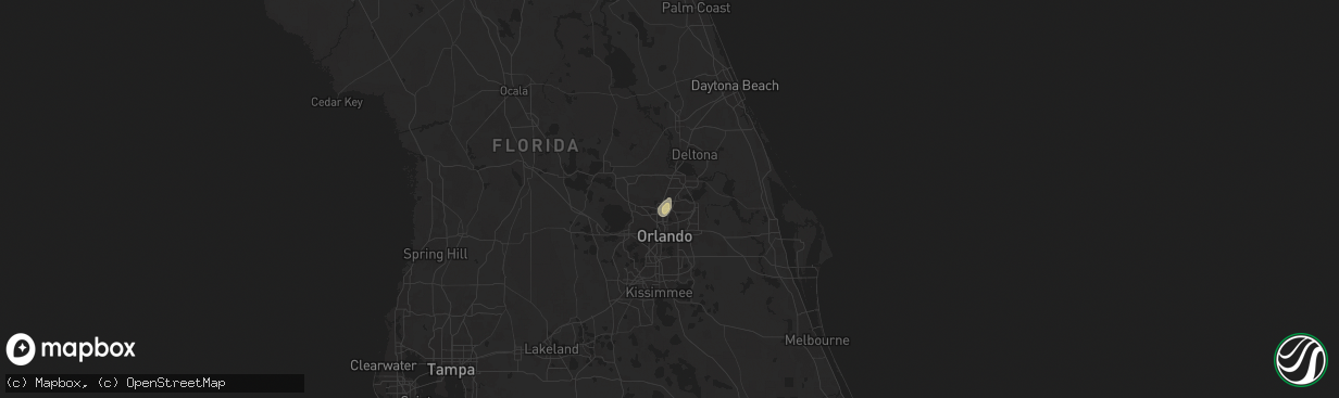 Hail map in Longwood, FL on August 13, 2025