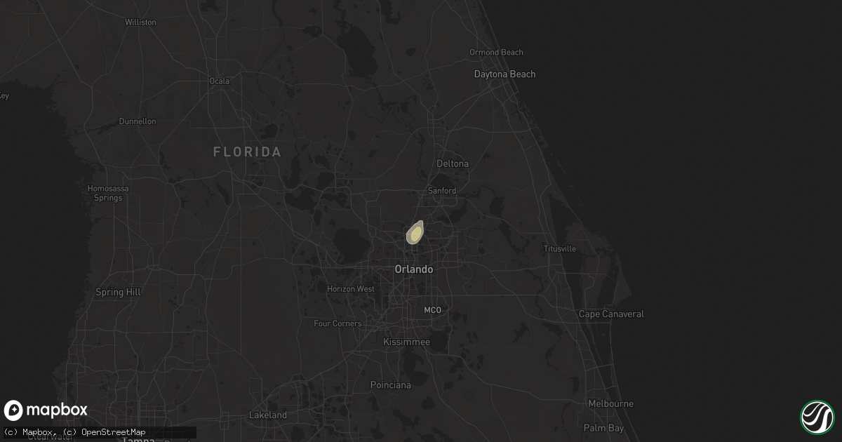 Hail map in Longwood, FL on August 13, 2025