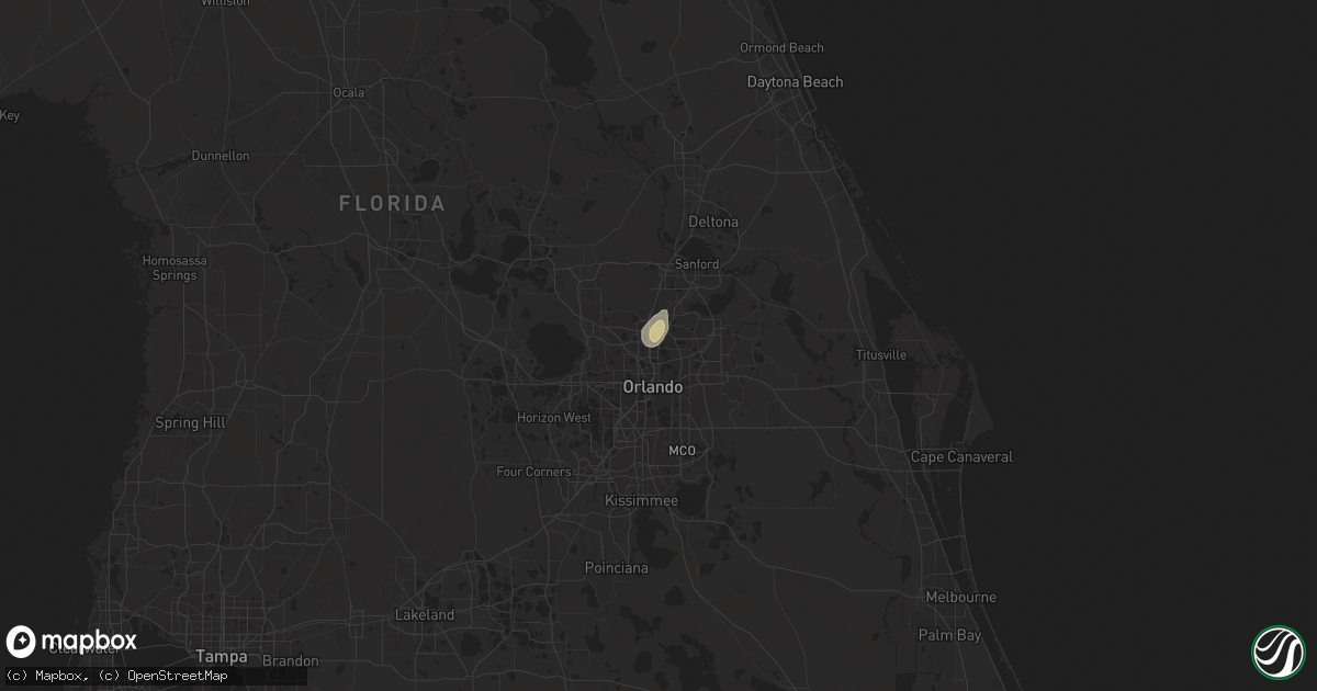 Hail map in Maitland, FL on August 13, 2025