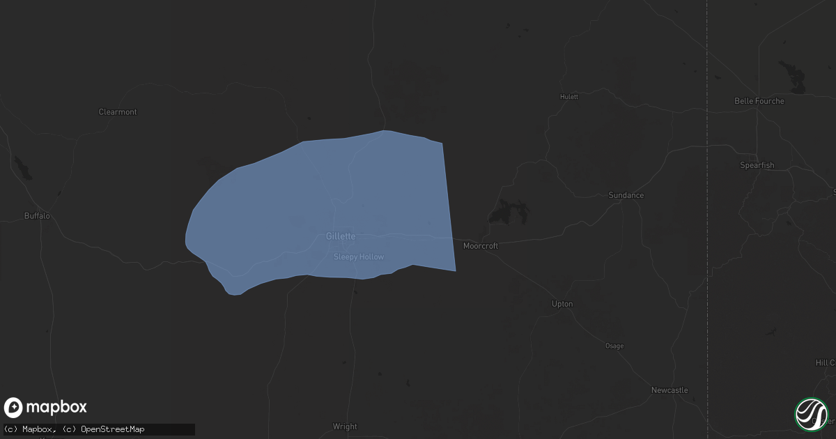Hail map in Rozet, WY on August 13, 2025