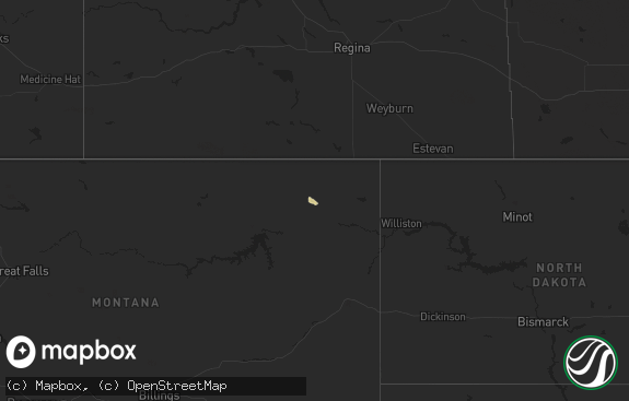 Hail map preview on 08-13-2025