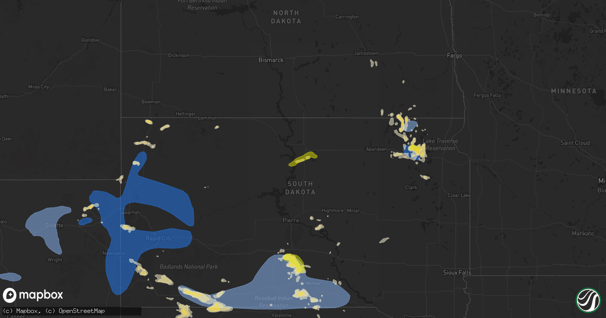 Hail map on August 13, 2025