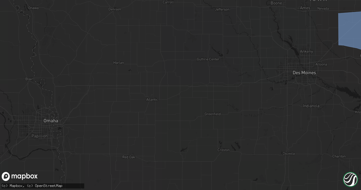 Hail map in Anita, IA on August 13, 2026