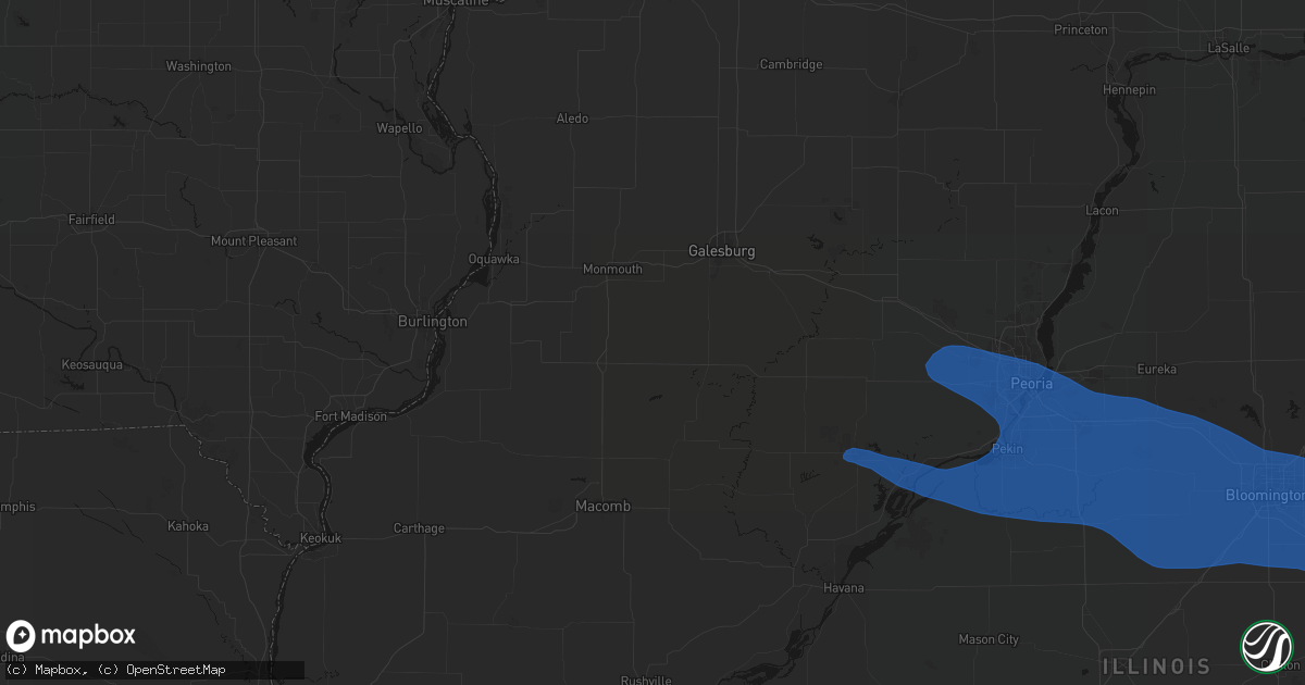Hail map in Berwick, IL on August 13, 2026