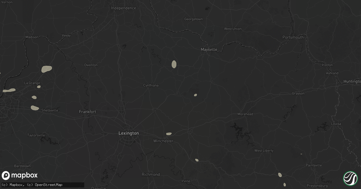 Hail map in Carlisle, KY on August 13, 2026