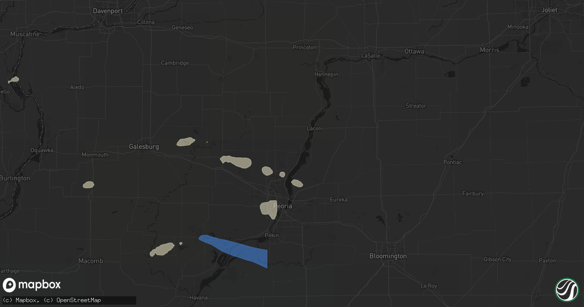 Hail map in Chillicothe, IL on August 13, 2026